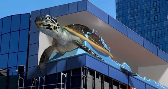 P5.71 আরজিবি অ্যালুমিনিয়াম হোল্ডার আউটডোর নগ্ন চোখের 3D পেশাদার LED স্ক্রিন