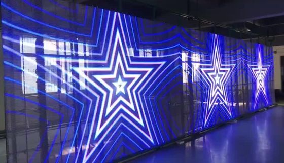 লংডা 3840Hz রিফ্রেশ রেট 5000cd/m2 উজ্জ্বলতা 1R1G1B এলইডি রচনা ভাড়া বা স্থায়ী ইনস্টলেশনের জন্য স্বচ্ছ গ্লাস এলইডি স্ক্রিন