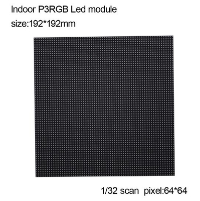 ফুল কালার LED ম্যাট্রিক্স মডিউল 192x192mm 64x64pixel P3 ইন্ডোর SMD2121 LED ডিসপ্লে স্ক্রীন