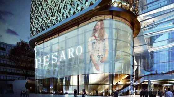 খুচরা দোকানের পর্দার জানালার জন্য ৩মি*২.৫মি স্বচ্ছ গ্রিল এলইডি স্ক্রিন