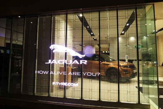 খুচরা দোকানের পর্দার জানালার জন্য ৩মি*২.৫মি স্বচ্ছ গ্রিল এলইডি স্ক্রিন