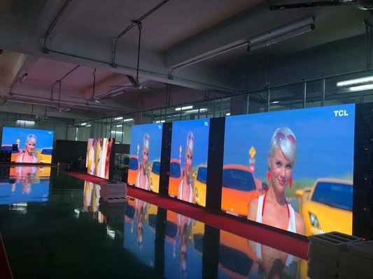 108in LED ডিসপ্লে ক্যাবিনেট 22.5mm অতি পাতলা LED স্ক্রীন 500nit সামঞ্জস্যযোগ্য
