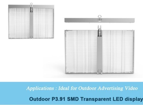 স্বচ্ছ কাঁচ LED স্ক্রিন P3.91mm হলোগ্রাফিক সিরিজ রিফ্রেশ 3840Hz