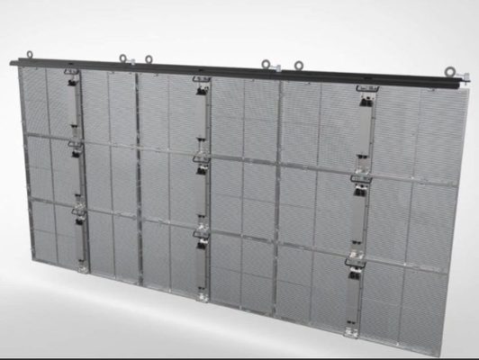 IC 2038 ট্রান্সপারেন্ট গ্লাস LED স্ক্রিন শপ উইন্ডো 8 Scan P3.9mm